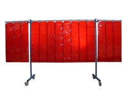 Trans Tac 3-teilige Stellwand mit Schweißer Lamellen rotorange orange Schutzwand_94722_RIMAG.jpg